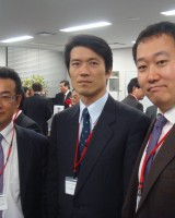 木田副会長、長坂会員、山本幹事（懇親会にて）